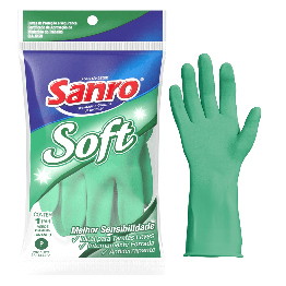 Luva Bor P Sanro Soft Verde Ca5129