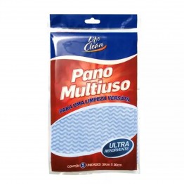 Pano Multi Uso 30x50 Lifeclean C/5 Azul