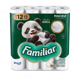 Papel Higiênico F.dupla Familiar C/12rl 30mt (72 Rolos)