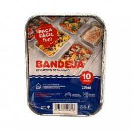 Bandeja Aluminio 225ml Faca Facil C/10