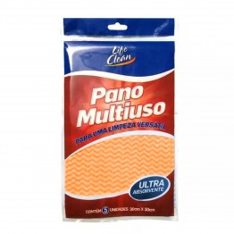 Pano Multi Uso 30x50 Lifeclean C/5 Laranja