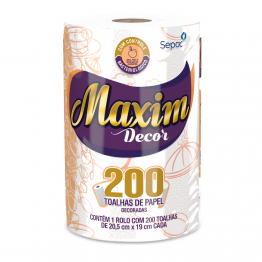 Papel Toalha Cozinha Maxim Decor C/1 200fl