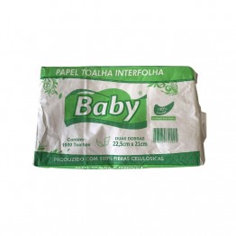 Papel Toalha Interfolha 2d 100% 22,5x21 Fs C/1000 Baby