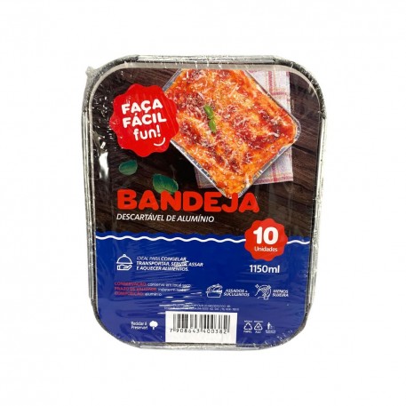 Bandeja Aluminio 1150ml Faca Facil C/10