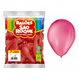 Balao 7 Liso C/50 Sao Roque Rs Pink