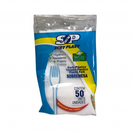 Garfo Sobr Sert Plast C/50 Branco