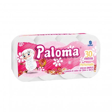 Papel Higiênico F.simples Paloma 64 Rolos 30mt Perfumado