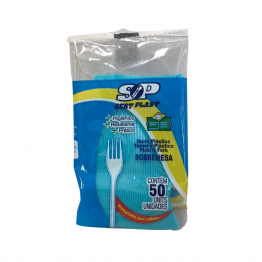 Garfo Sobr Sert Plast C/50 Azul